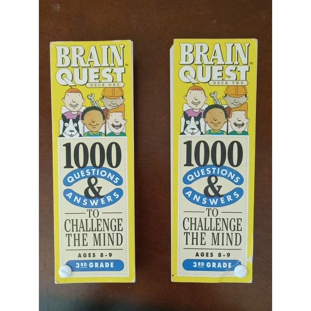 Brain Quest 3rd Grade Ages 8 9 Deck 1 & 2 Question Answer Challenge Mind Trivia